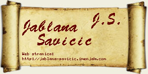 Jablana Savičić vizit kartica